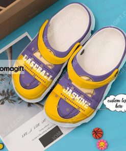 Custom Purple Baseball Ball Crocs Clog Shoes 2