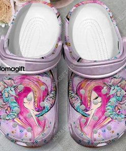 Custom Sea Horse Mermaid Pinky Hippocampus Crocs Clog Shoes 1