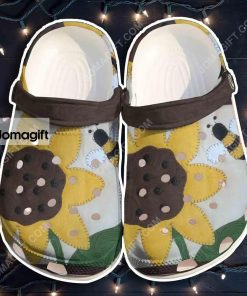 Custom Sunflower Bee Suture Crocs Clog Shoes For Niece Daughter