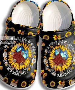 Custom Sunflower Butterfly Hippie Crocs  Shoes