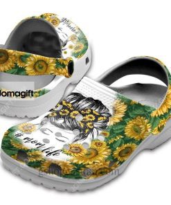 Custom Sunflower Mom Life Crocs Clog Shoes