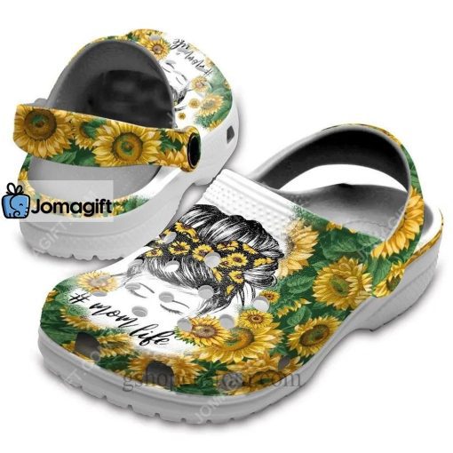 Custom Sunflower Mom Life Crocs Clog Shoes