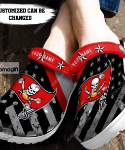 Custom Tampa Bay Buccaneers American Flag Crocs Clog Shoes 2
