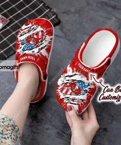 Custom Tampa Bay Buccaneers Football Ripped American Flag Crocs Clog Shoes 1