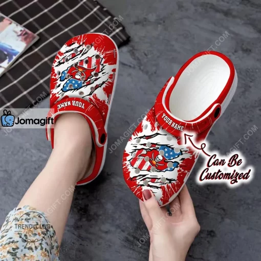 Custom Tampa Bay Buccaneers Football Ripped American Flag Crocs Clog Shoes