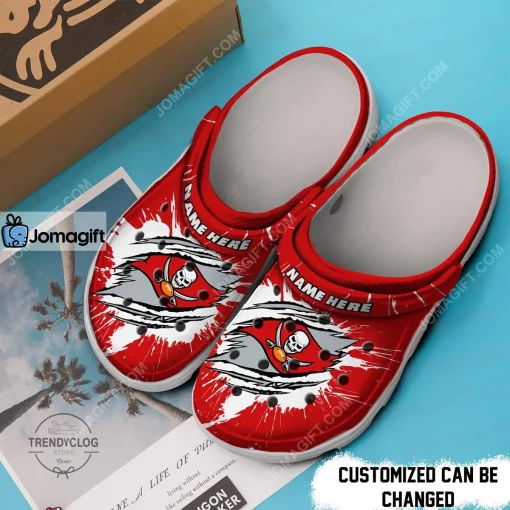 Custom Tampa Bay Buccaneers Football Ripped Claw Crocs Clog Shoes