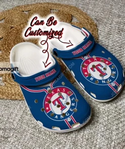 Custom Texas Rangers Baseball Jersey Style Crocs Clog Shoes