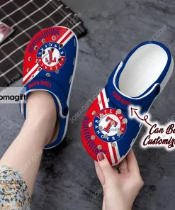 Custom Texas Rangers Baseball Logo Team Crocs Clog Shoes 1
