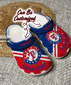 Custom Texas Rangers Baseball Logo Team Crocs Clog Shoes 2