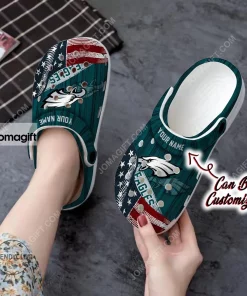 Custom US Flag Philadelphia Eagles New Crocs Clog Shoes 1