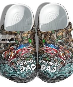 Custom Vintage Fishing Dad Crocs Clog Shoes