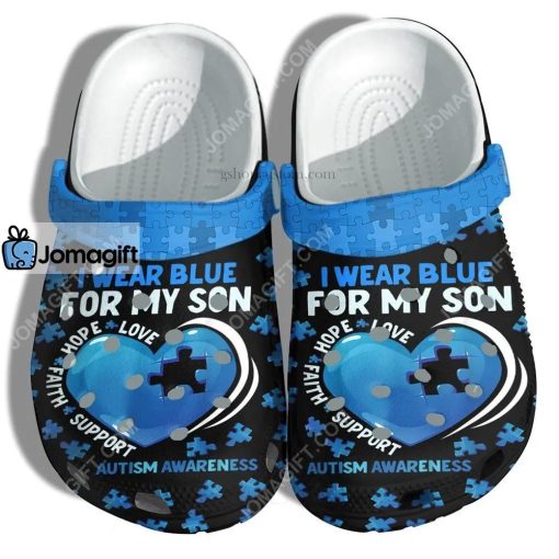 Custom Wear Blue For My Son Autism Awareness Crocs Clog Shoes