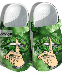 Custom Weed Lip Funy Crocs Clog Shoes 2