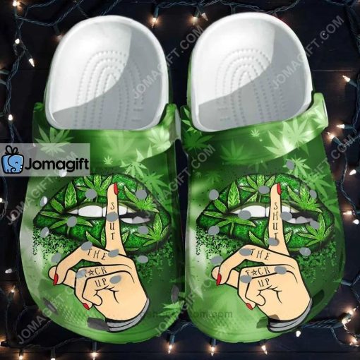 Custom Weed Lip Funy Crocs Clog Shoes