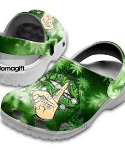 Custom Weed Lip Smoke Crocs Clog Shoes 2