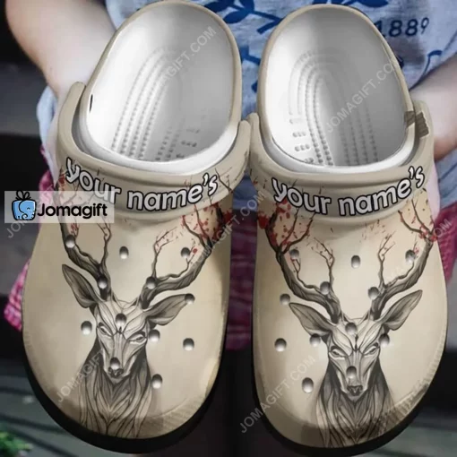 Custom Winter Spring Deer Girl Crocs Shoes