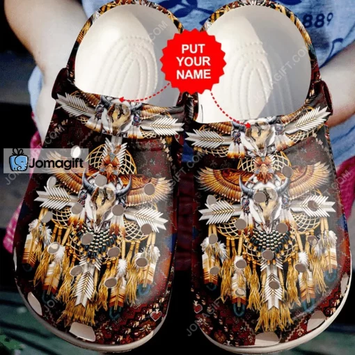 Custom name Native American Crocs Shoes