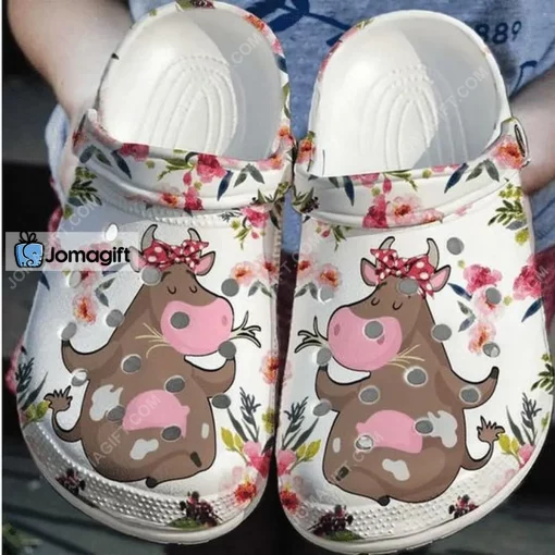 Cute Cow Crocs Shoes