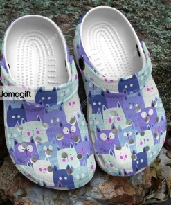 Cute Team Cat Pattern Crocs Shoes