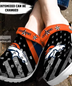 Denver Broncos American Flag Crocs Clog Shoes 1