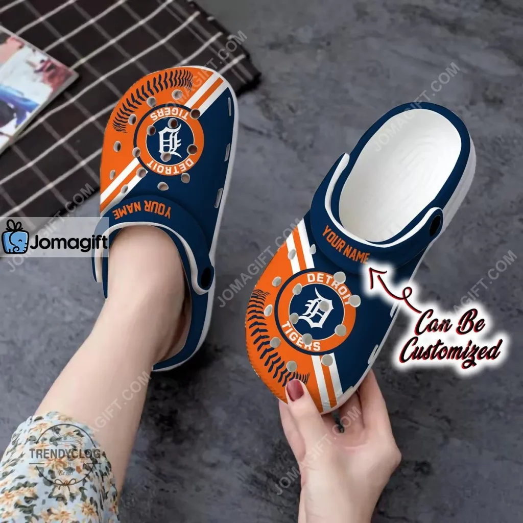 Detroit Tigers Baseball Logo Team Crocs Clog Shoes 1