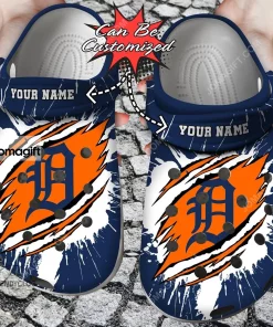 Detroit Tigers Ripped Claw Crocs Clog Shoes 2