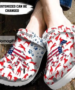 Doberman American Flag Crocs Clog Shoes