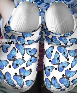 Dreamy Blue Butterflies Crocs Shoes 1