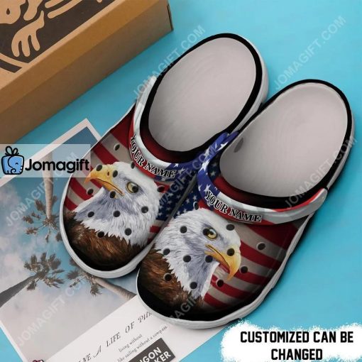 Eagle America Flag Veterans Gift Crocs Clog Shoes