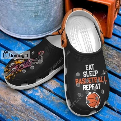 Eat Sleep Basketball Repeat Crocs Shoes