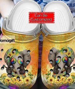Elephant Sunflower Crocs Clog Shoes 2