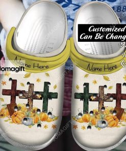 Fall For Jesus He Never Leaves Crocs Clog Shoes