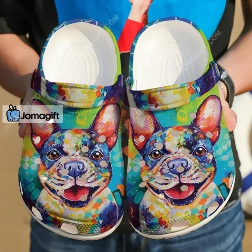 French Bull Dog Colorful Crocs Shoes