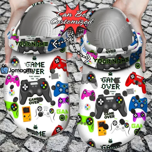 Gaming Controller Game Over Crocs Clog Shoes