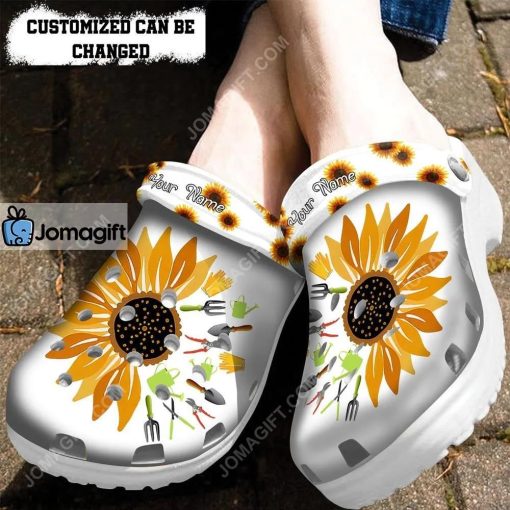 Gardener Sunflower Crocs Clog Shoes