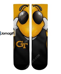 Georgia Tech Yellow Jackets Buzz Mascot Crew Socks