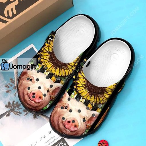 Girl Love Pig Sunflower Crocs Clog Shoes