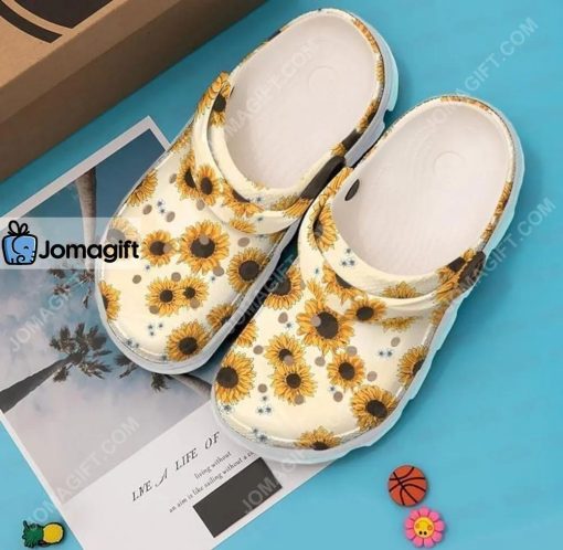 Hippie Sunflower Pattern Crocs Clog Shoes