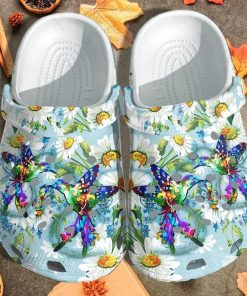 Humming Birds Autism Daisy Flower Style Crocs Clog Shoes