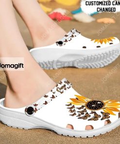 Immemse Butterflies With Sunflowers Crocs Clog Shoes 1