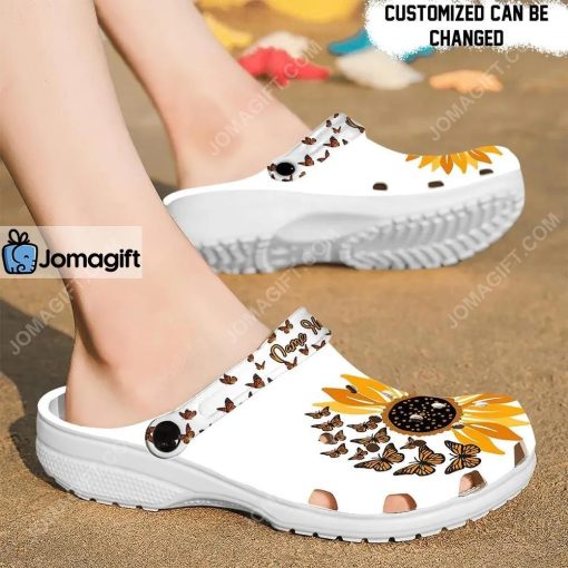 Immemse Butterflies With Sunflowers Crocs Clog Shoes