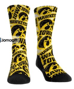 Iowa Hawkeyes Logo Sketch Socks