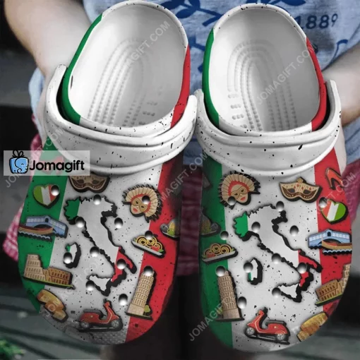 Italy Flag Symbol Crocs Shoes