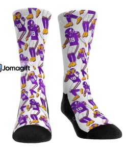 Justin Jefferson Minnesota Vikings Griddy Socks