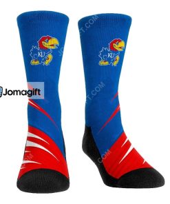 Kansas Jayhawks Slash Slant Socks