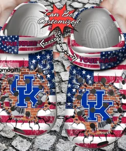 Kentucky Wildcats American Flag New Clog Shoes 2