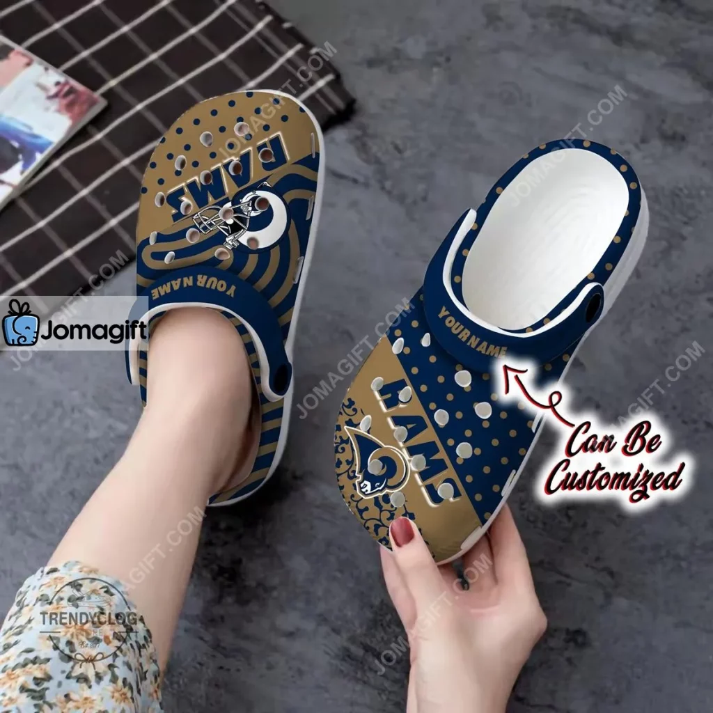 Los Angeles Rams Polka Dots Colors Crocs Clog Shoes 1