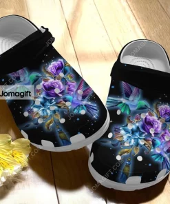 Magical Flowers With Hummingbird Custom Shoe Grandma Mother Daughter Sister