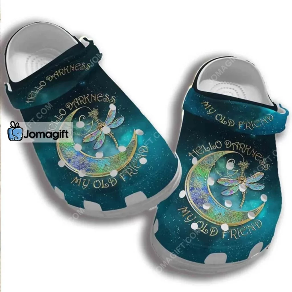 Magical Moon Dragonfly Hello Darkness Croc Shoes