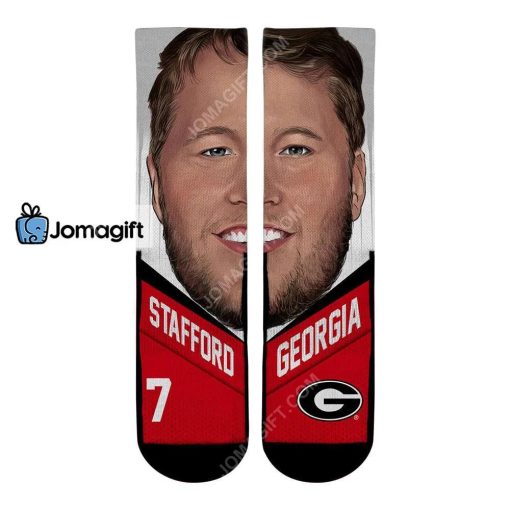 Matthew Stafford Georgia Bulldogs College Game Face Socks